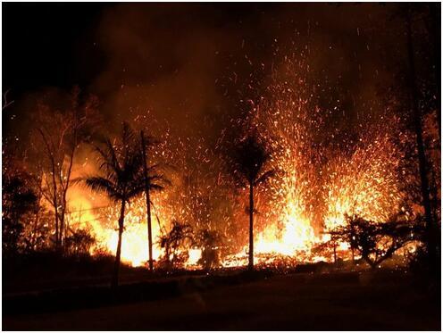 夏威夷火山喷发，三天三夜的自然力量震撼展现